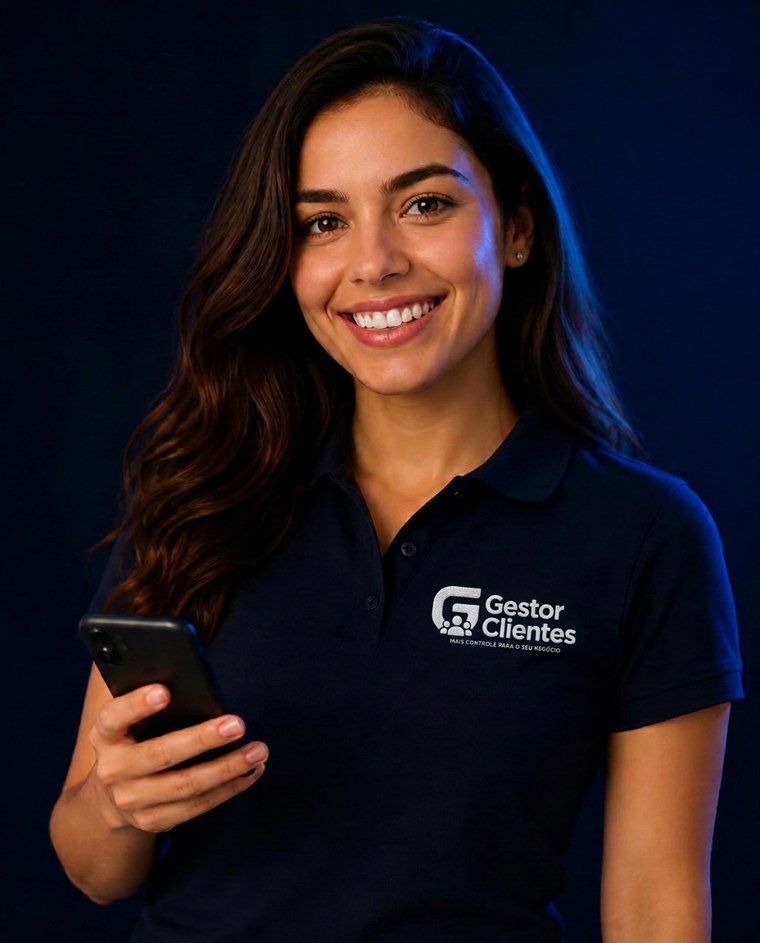 Revendedora usando o Gestor Renovações no celular
